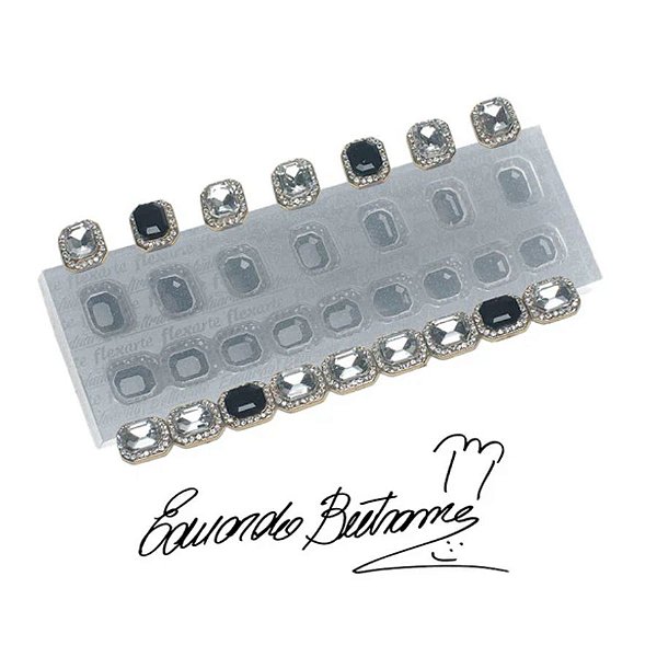 Molde de Silicone Jóia Pró e Stoya Cordão Retangular - Ref. 580 - 1 unidade - Flexarte - Rizzo