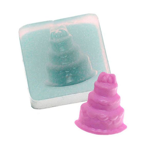 Molde de Silicone Bolo de 3 Andares de Perfil - Ref. 29 - 1 unidade - Flexarte - Rizzo