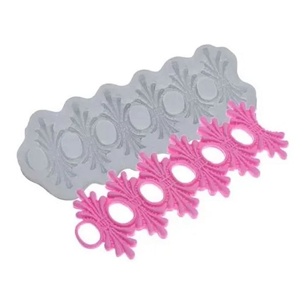 Molde de Silicone Renda Gripir Gondar - Ref. 406 - 1 unidade - Flexarte - Rizzo