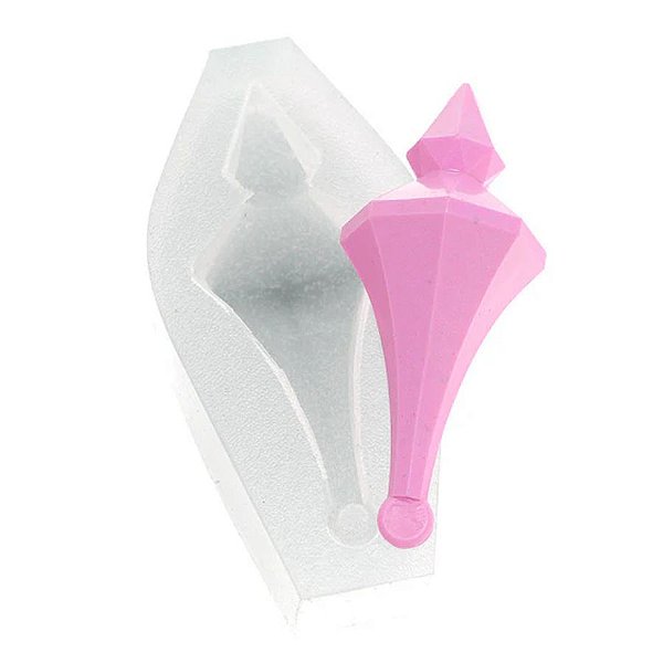 Molde de Silicone Pingente Lapidado Pião - Ref. 222 - 1 unidade - Flexarte - Rizzo