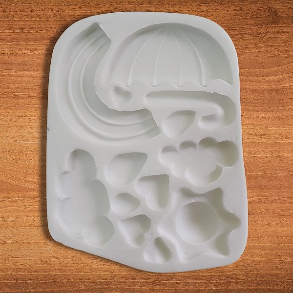 Molde De Silicone Chuva de Amor - Ref. 1630 - 1 unidades - Mazulli  - Rizzo
