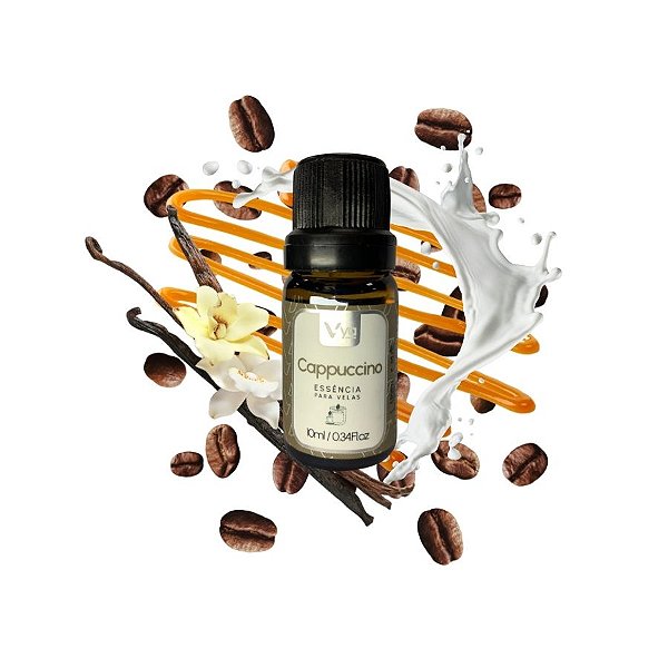 Essência Para Vela de Areia - Cappuccino - 10ml - 1 unidade - Vya - Rizzo