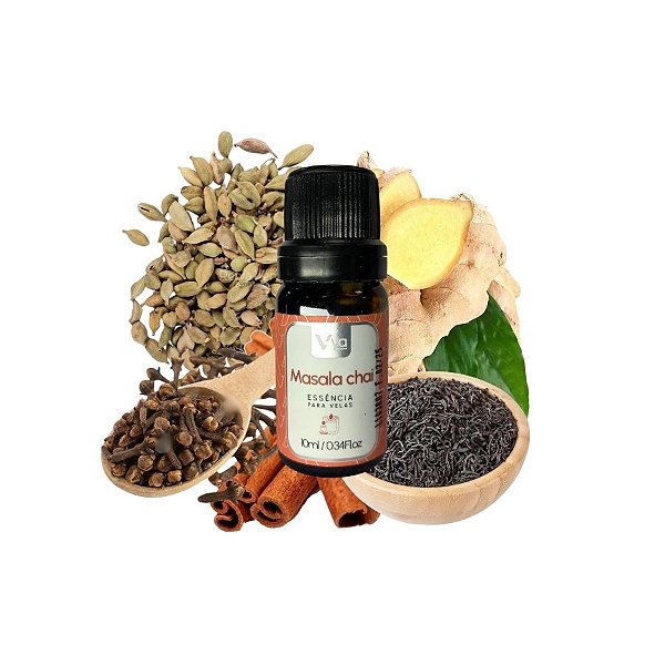 Essência Para Vela de Areia - Masala Chai - 10ml - 1 unidade - Vya - Rizzo