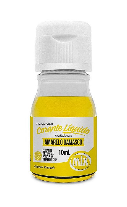 Corante liquido Amarelo Damasco 10ml Mix