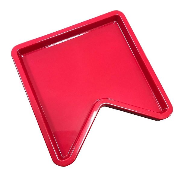 Bandeja Decorativa - Bandeira Vermelha - 19x19cm - 1 unidade - Rizzo
