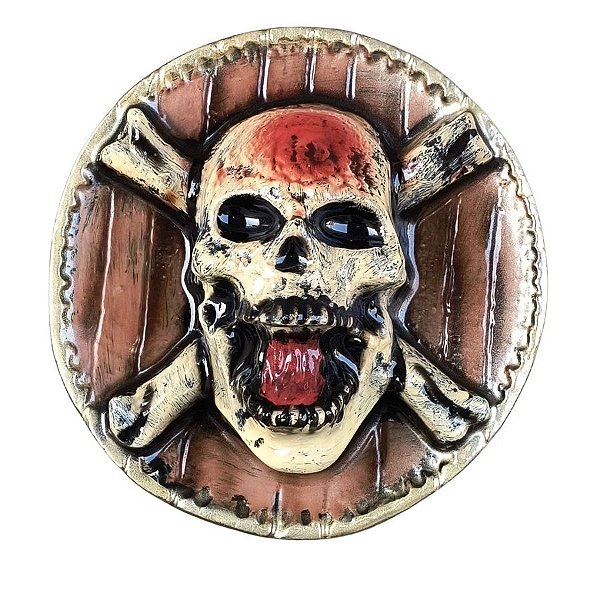 Enfeite Decorativo de Halloween - Bandeja Prata - 39,5x39,5cm - 1 unidade - Rizzo