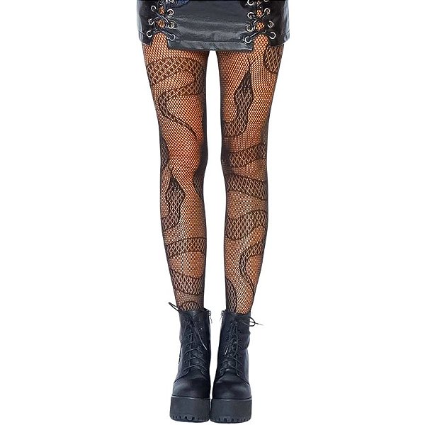 Fantasia De Halloween - Meia Calça Arrastão de Cobra - 1 unidade - Rizzo