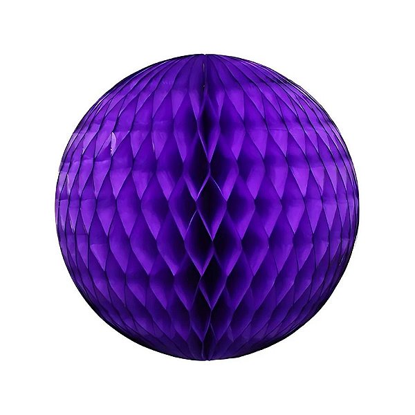 Globo de Papel Colmeia - Roxo - 30x30cm - 1 unidade - Rizzo