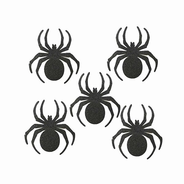 Enfeite Decorativo De Halloween - Aplique Aranha - 5x4,5cm - 10 unidades - Rizzo