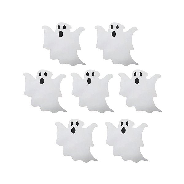 Enfeite Decorativo De Halloween - Aplique Fantasma - 5x4,5cm - 10 unidades - Rizzo