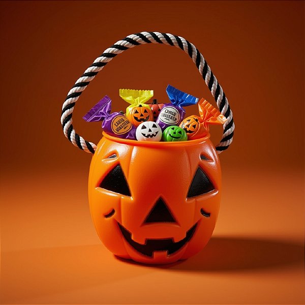 Mini Caldeirão Abóbora De Halloween - Laranja - 7,5x8cm - 1 unidade - Rizzo