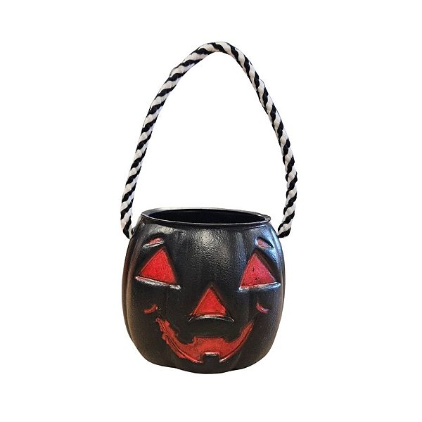 Mini Caldeirão Abóbora De Halloween - Preto - 7,5x8cm - 1 unidade - Rizzo