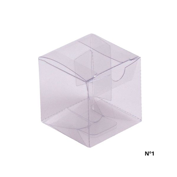 Caixa Transparente De Acetato Cubo Nº1 - 4x4x4cm - 10 unidades - Rizzo