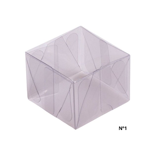 Caixa Transparente De Acetato Quadrada Nº1 - 6x6x4cm - 10 unidades - Rizzo