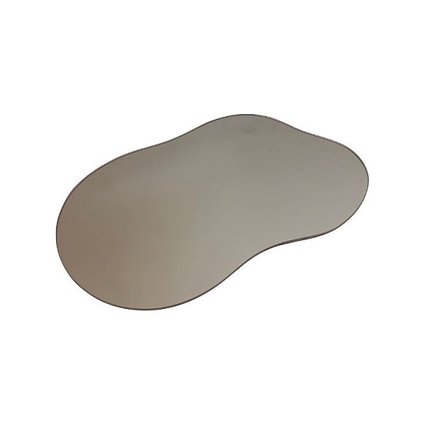 Bandeja Mesa Orgânica Com Pé - Rose Espelhada - 20x30cm - 1 unidade - Rizzo