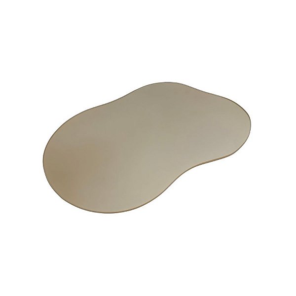 Bandeja Mesa Orgânica Com Pé - Ouro - 20x30cm - 1 unidade - Rizzo
