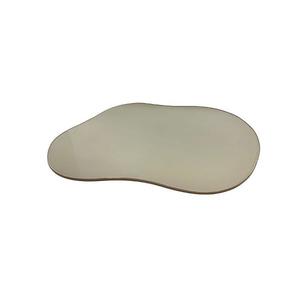 Bandeja Mesa Orgânica Com Pé - Nude - 16x22cm - 1 unidade - Rizzo
