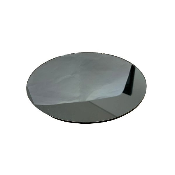 Bandeja Mesa Disco Com Pé - Fume - 19cm - 1 unidade - Rizzo