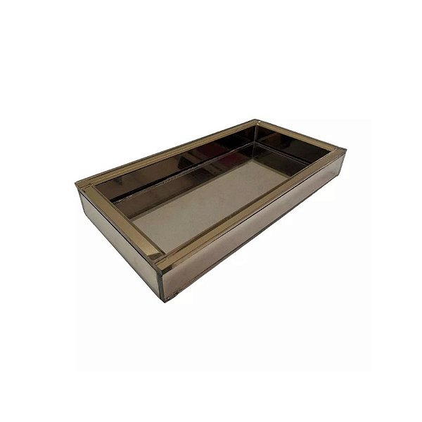 Bandeja Caixa Retangular - Musgo - 10x20cm - 1 unidade - Rizzo