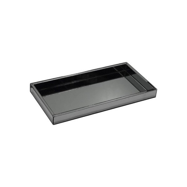 Bandeja Caixa Caixa Retangular - Fume - 10x20cm - 1 unidade - Rizzo