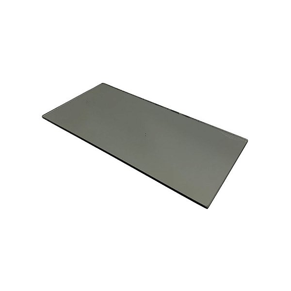 Bandeja Mesa Retangular Com Pé - Fume - 10x20cm - 1 unidade - Rizzo