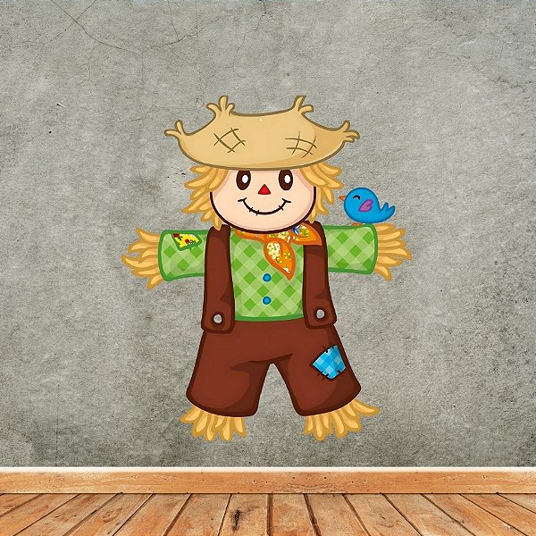Boneco Articulado Decorativo De Festa Junina - Espantalho Verde - 62x79cm - 1 unidades - Regina - Rizzo