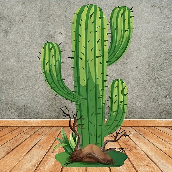 Painel Decorativo De Chão - Cacto - 39x62cm - 1 unidades - Regina - Rizzo