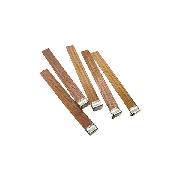 Pavio De Madeira Com Ilhós Metálicos Para Vela - 13cm - 15mm - 10 unidades - Rizzo