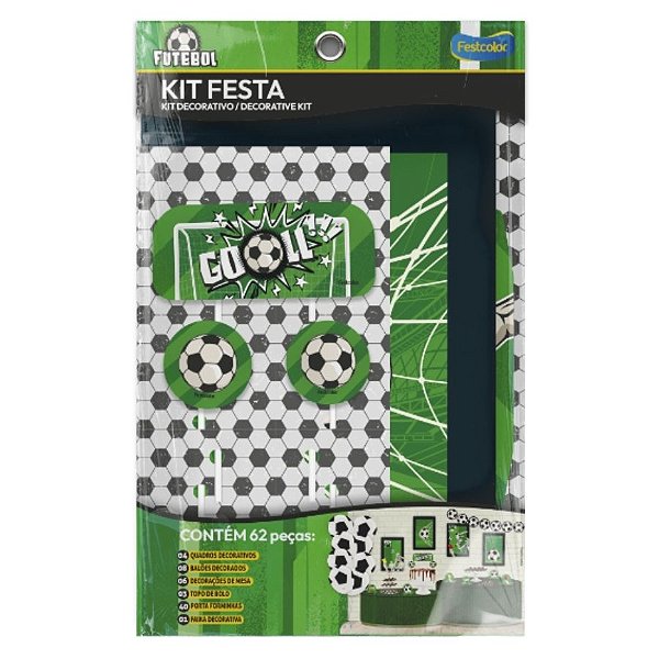Kit Festa - Futebol - 62 itens - 1 unidade - Rizzo