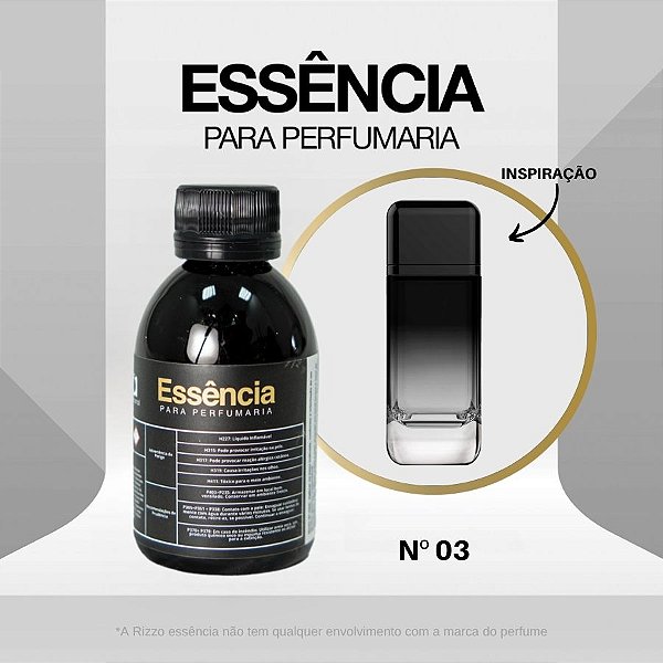 Essência 212 Vip Black Concentrada para Perfumaria N°03 - 100g - 1 unidade - Rizzo