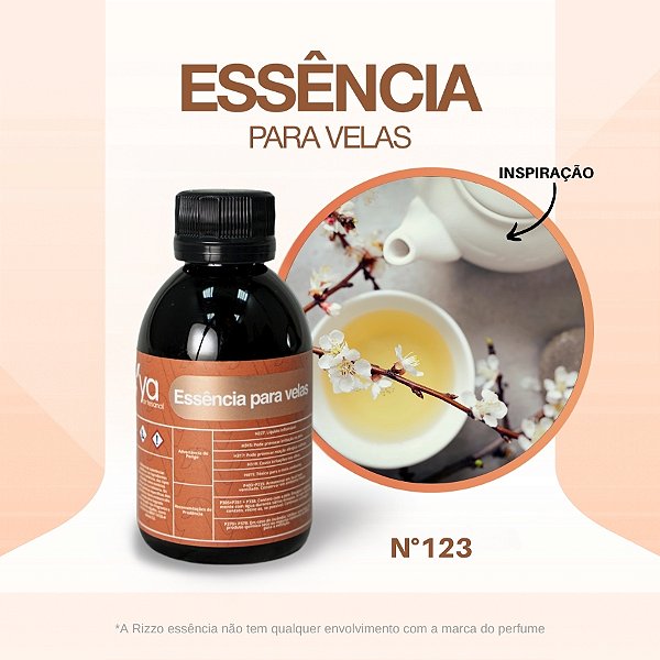 Essência White Tea Blossom Concentrada Para Velas N°123 - 100g - 1 unidade - Vya - Rizzo
