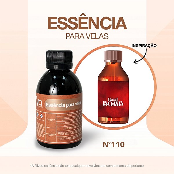 Essência Red Bomb Concentrada Para Velas N°110 - 100g - 1 unidade - Vya - Rizzo