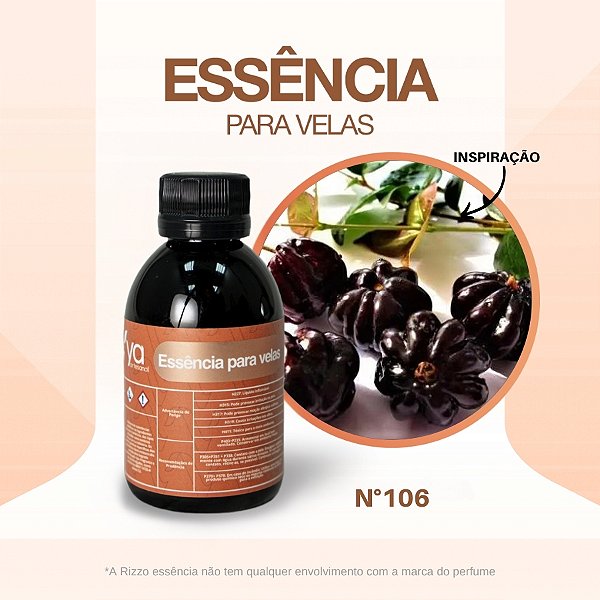 Essência Pitanga Preta Concentrada Para Velas N°106 - 100g - 1 unidade - Vya - Rizzo