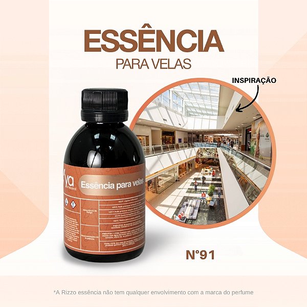 Essência Mooca Plaza Shopping Concentrada Para Velas N°91 - 100g - 1 unidade - Vya - Rizzo