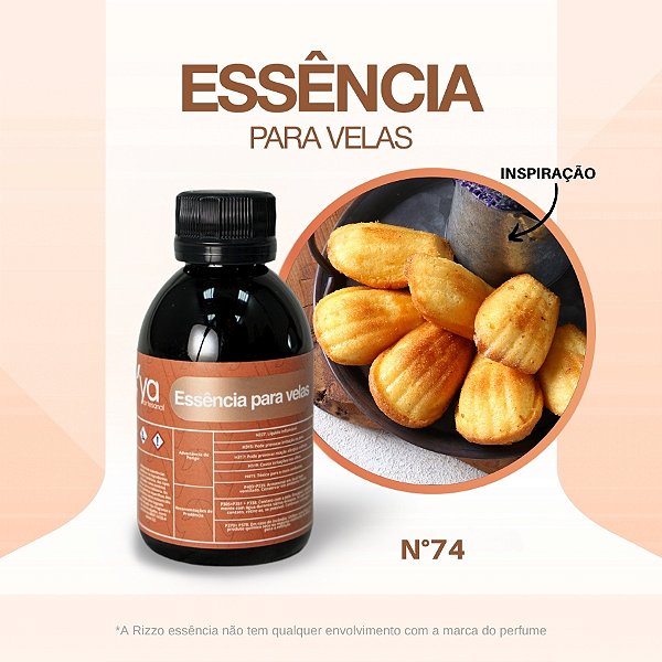 Essência Madeleine Concentrada Para Velas N°74 - 100g - 1 unidade - Vya - Rizzo