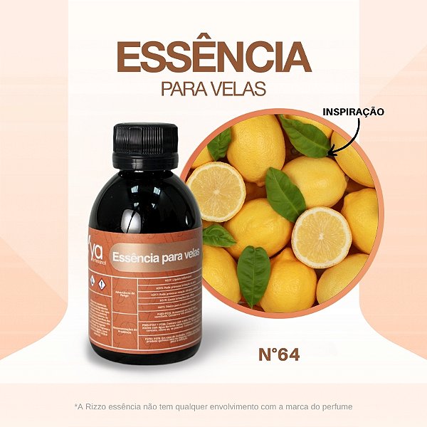 Essência Lemon Concentrada Para Velas N°64 - 100g - 1 unidade - Vya - Rizzo