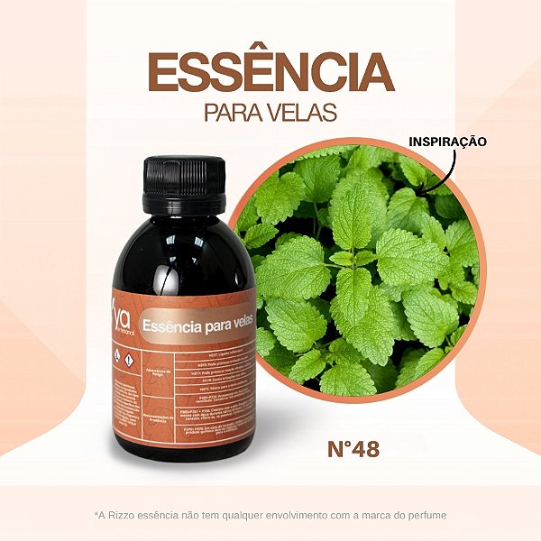 Essência Erva Cidreira Green Concentrada Para Velas N°48 - 100g - 1 unidade - Vya - Rizzo