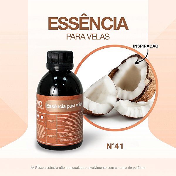 Essência Coco Lipo Concentrada Para Velas N°41 - 100g - 1 unidade - Vya - Rizzo