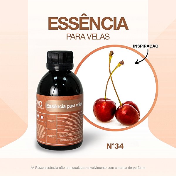 Essência Cereja Concentrada Para Velas N°34 - 100g - 1 unidade - Vya - Rizzo