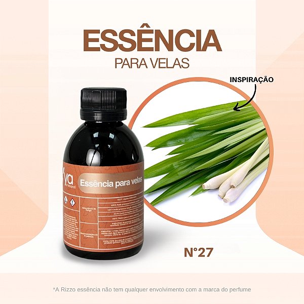 Essência Capim Cidreira Concentrada Para Velas N°27 - 100g - 1 unidade - Vya - Rizzo