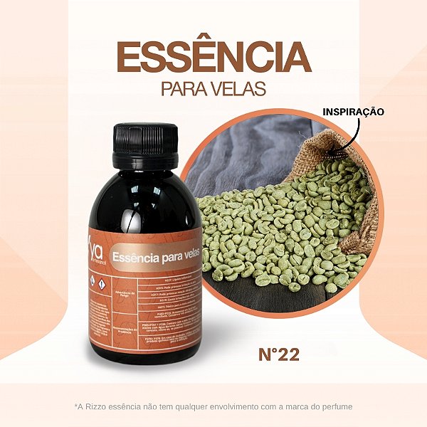Essência Café Verde Concentrada Para Velas N°22 - 100g - 1 unidade - Vya - Rizzo
