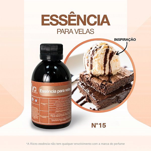 Essência Baunilha e Chocolate Concentrada Para Velas N°15 - 100g - 1 unidade - Vya - Rizzo