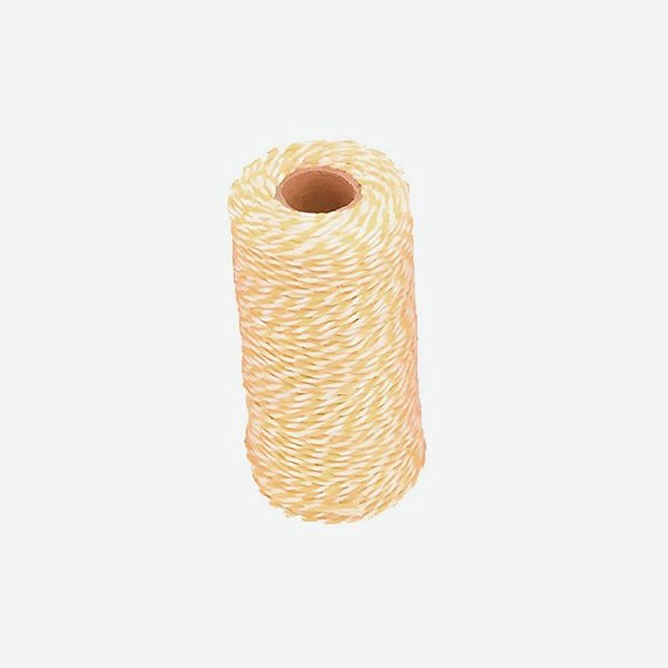 Fio Barbante Amarelo Claro e Branco - 50m - 1 unidade - Rizzo