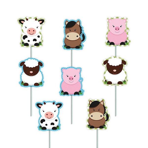 Pick Decorativo - Fazendinha - 8 unidades - Rizzo