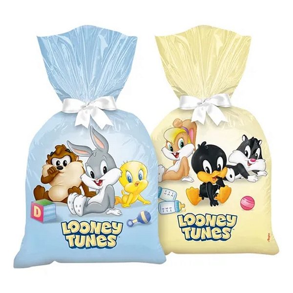 Sacola Plástica - Looney Tunes Baby - 14x27cm - 8 unidades - Rizzo