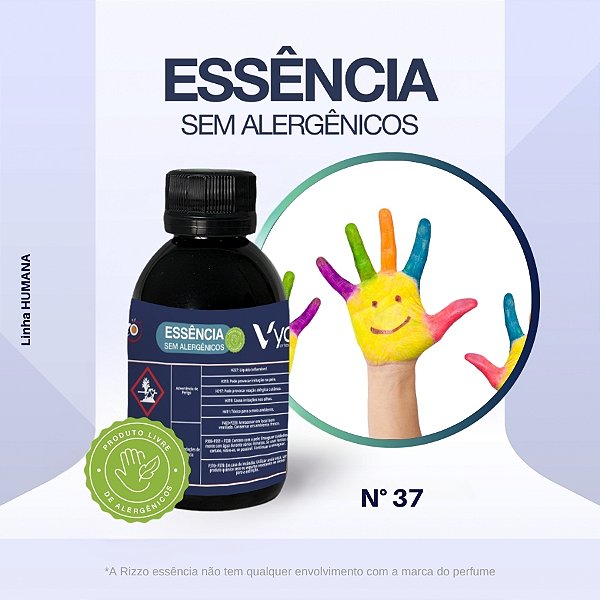 Essência Just For Kids Concentrada para Perfumaria e Animais N°37 - 100g - Allergen Free - 1 unidade - Vya - Rizzo