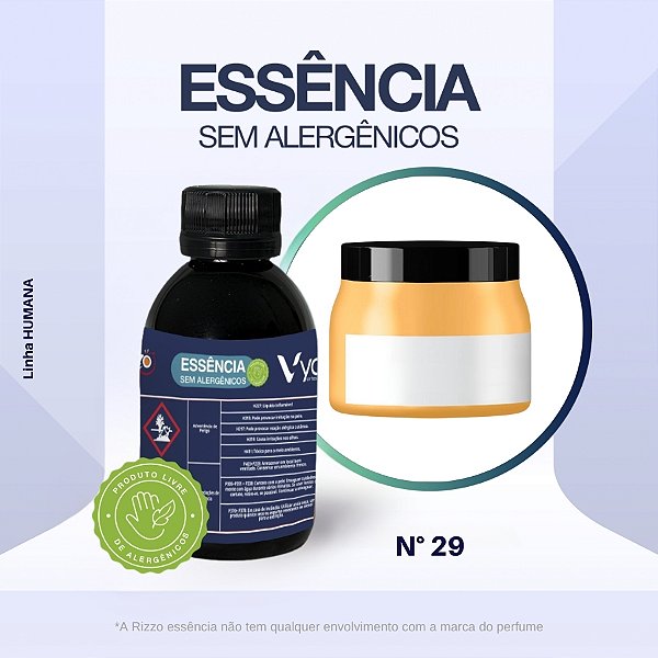 Essência Iaça Concentrada para Perfumaria e Animais N°29 - 100g - Allergen Free - 1 unidade - Vya - Rizzo