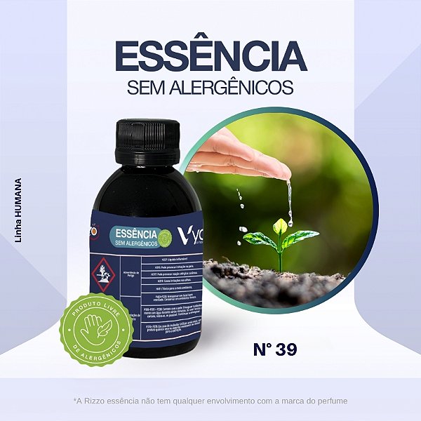 Essência Good Life Concentrada para Perfumaria e Animais N°39 - 100g - Allergen Free - 1 unidade - Vya - Rizzo