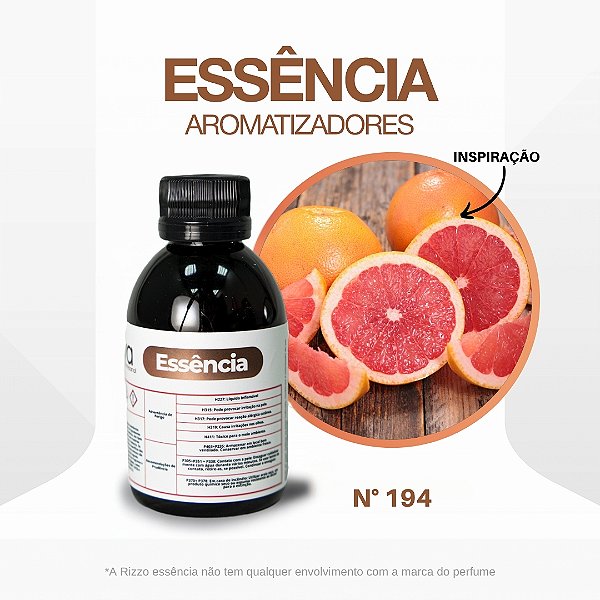 Essência Toranja Concentrada Para Ambientes N°194 - 100g - 1 unidade - Vya - Rizzo