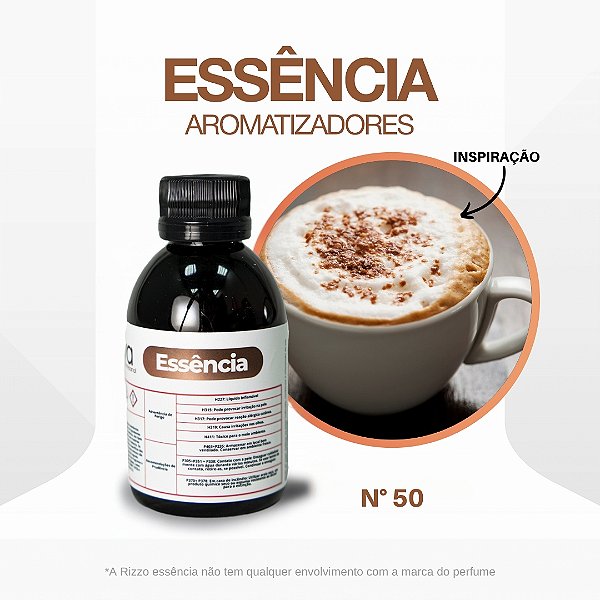 Essência Cappuccino Concentrada Para Ambientes N°50 - 100g - 1 unidade - Vya - Rizzo